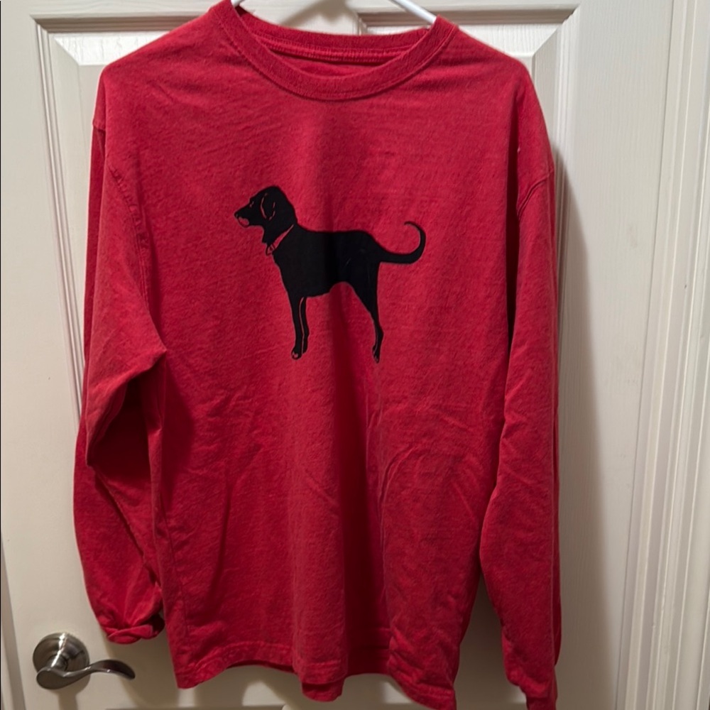 The Black Dog Red Long Sleeve Tee